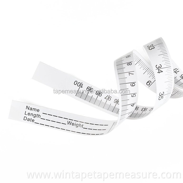 Medical Disposable Measuring Baby Head Gifts 1Meter Paper Tape Measure For Kids